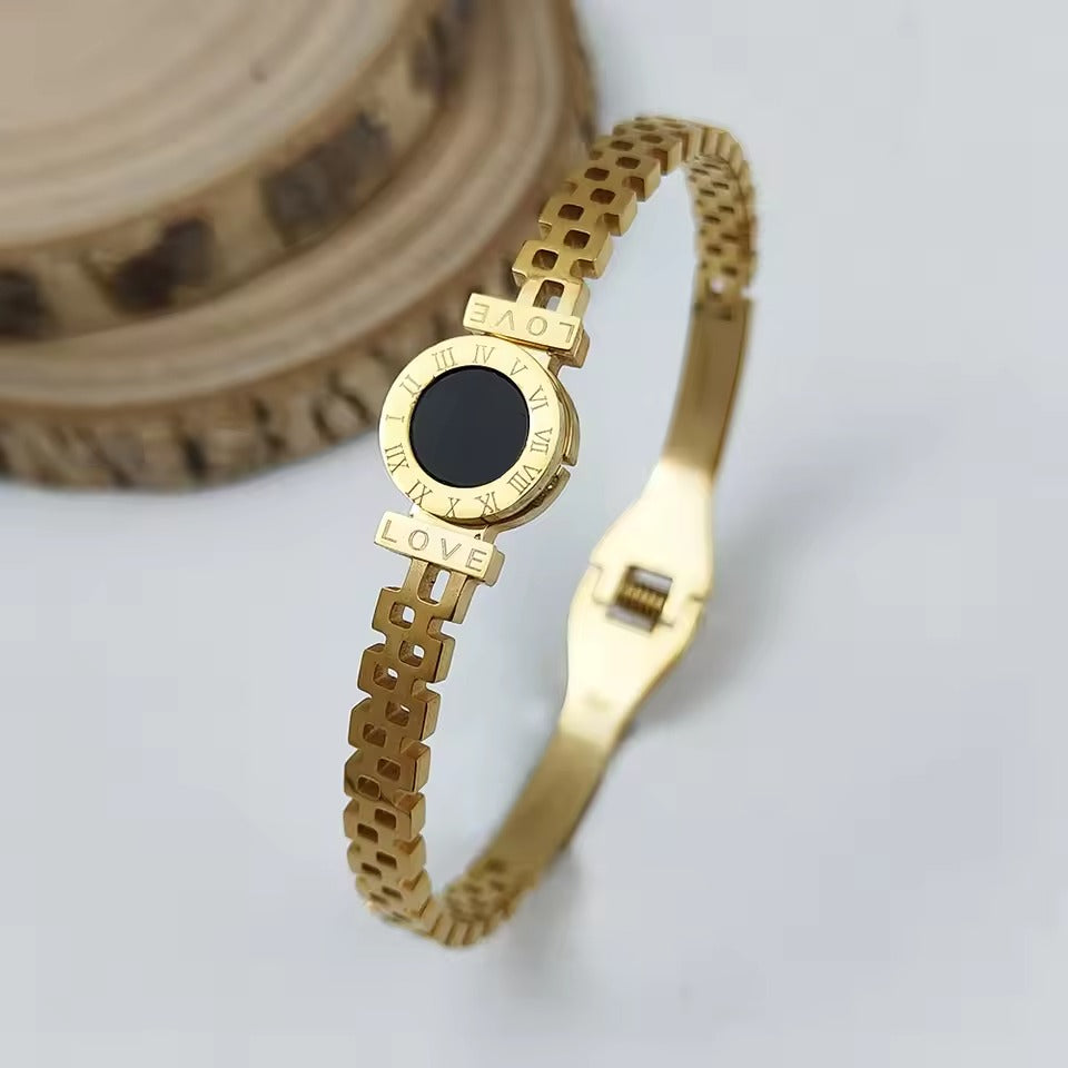 Hot Selling bangle 18K Gold Plated Stainless Steel 316L roman letter love Bracelet High Quality Bracelet For Women Jewelry